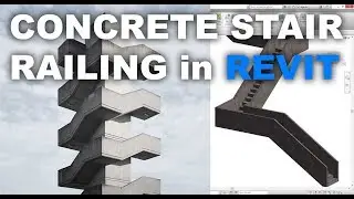 Monolithic Concrete Stair Railing in Revit Tutorial