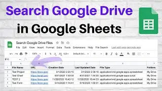 Search Google Drive on Google Sheets using Apps Script