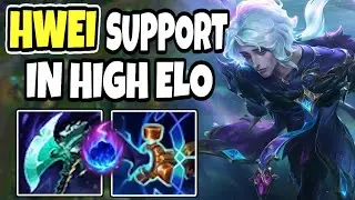 Challenger support plays HWEI in HIGH ELO | Hwei support | 13.24 League of Legends