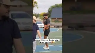 Jimmy Butler reaction to Damian Lillard trade 🏀😂 
