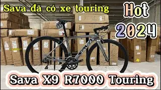 HOT: SAVA X9 Tay Ngang 2024, Khung Carbon, Groupset Shimano 105 R7000 | Trung Sai Cồ | 0377829236