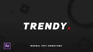 Text Animation After Effects - Trendy Text Animation - After Effects Tutorials