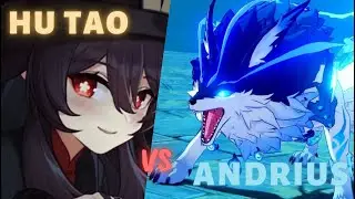 One Shot Kill! Hu Tao vs Level 94 Andrius, Dominator of Wolves