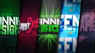 ТОП 10 ШАПОК ДЛЯ КАНАЛА (2017) | PhotoShop CS6 & Cinema 4D | TOP 10 FREE BANNER TEMPLATE