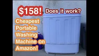 Trying the Cheapest Portable washing Machine on Amazon. Perfect for condos, studios,  apartments