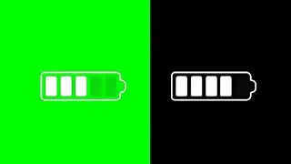 Battery charging animation || Green screen, Alpha Channel || free download