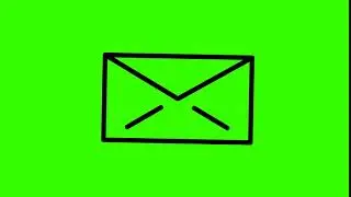 Animated Email Icon on Green Screen