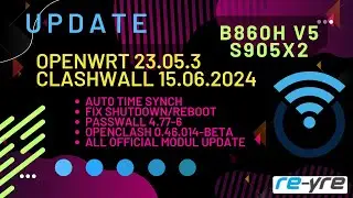 OpenWrt 23.05.3 Stable Clash-Wall 15.06.2024 For B860H V5 Support | REYRE-WRT