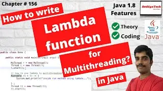 # 156 Java Lambda Expression with Multithreading | lambda | java | java 8|java 8 features|RedSysTech