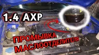 VW GOLF 4. 1.4 AXP. ЧИСТКА МАСЛООТДЕЛИТЕЛЯ(САПУНА)