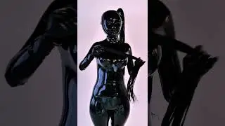 Wanna get locked into this Black Latex Doll too?