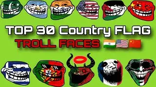 TOP 30 COUNTRY FLAG TROLL FACES IN GREEN SCREEN | LIOR EXPLAINER 