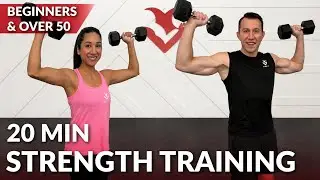 20 Min Beginner Strength Training at Home Dumbbell Full Body Workout for Women Men Weight Over 50