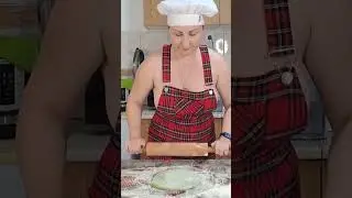 Cooking show. Green egg homemade pasta. Mila naturist