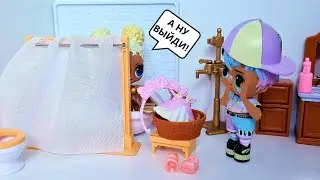 I DIDN'T PEEK👀 A NEW BATH FOR A FLOWER🌷 Family LOL SURPRISE Funny CARTOONS DARINELKA