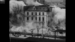 Katowice-1968-fragment-PKF-Wyburzanie domów pod budowę dworca PKP