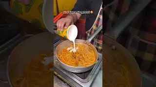 Red Sauce Spaghetti on Streets #shorts #ytshort #streetfood