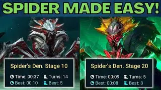 🚨 SPEED RUN SPIDER On Normal & Hard 🚨 Dark Elves ONLY Spider Turn Attack | RAID SHADOW LEGENDS