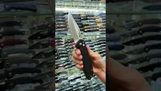 Складной нож CJRB Riff stonewash сталь AR-RPM9, рукоять Black G10
