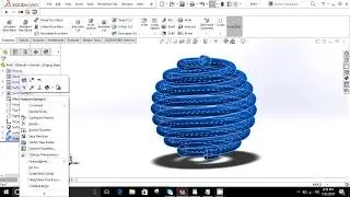 Spring ball or complex shape spring design tutorial in SolidWorks.