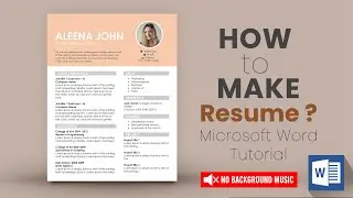 Resume in Light Color Microsoft Word Tutorial  ⬇ DOWNLOAD FREE (2022)
