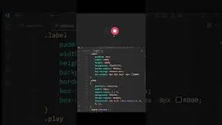 Play & Pause button| Html & CSS #webdevelopment #coding #css #shorts