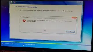 How to Solve Window could not update the computer's boot configuration installation cannot proceed