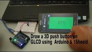 Create a 3D Push button on a GLCD to turn on lights - GLCD Shield Tutorial