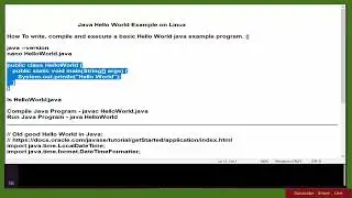 Java Hello World Example on Linux