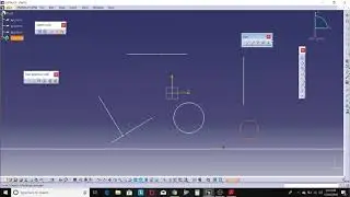 13. Sketcher CATIA V5 : Line- Infinity Line- Bi Tangent Line- Bisecting Line-Line Normal to Curve