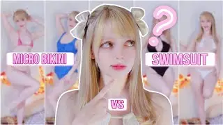 MICRO BIKINI vs SWIMSUIT | Try On Haul ! ♡