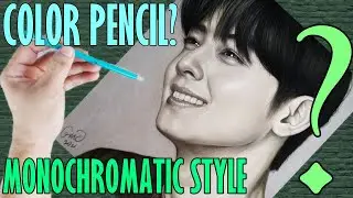 How to Draw Realistic Portrait with PRISMACOLOR Colored Pencil (Monochromatic Style) | Cha Eun Woo