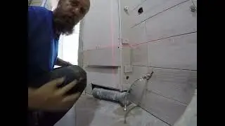 Ванная комнат Плитка  на коробе водопровода