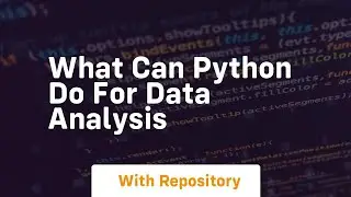 what can python do for data analysis