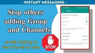 how to stop others to  add you in telegram group ||