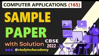 CBSE Class 10 Sample Paper Solution 2022 | Class 10 Computer Application (Code 165)