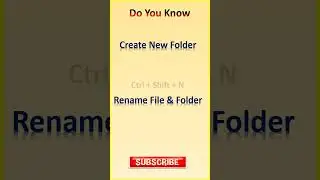 Create Folder & Rename with Shortcut Key #ccc #learning #computer