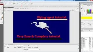 Adobe Flash Animation tutorial for beginners:Flying Egret animation