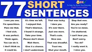 77 Powerful Short Sentences in English | Daily Use English Sentences | English Conversation