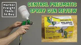 DEMO | Central Pneumatic Spray Gun REVIEW | Harbor Freight Tools to Buy | Spraying Water Based Stain