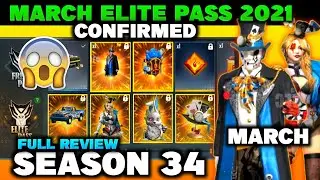 March Elite Pass Free Fire 2021 | Free fire March Elite pass | Season 34 Elite pass Free fire