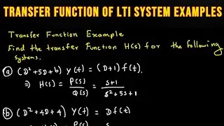 Transfer Function of LTI System Examples
