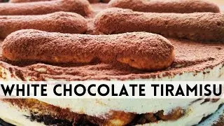 WHITE CHOCOLATE Tiramisu | egg-free tiramisu | How to make Tiramisu in 10 minutes | Easy Tiramisu