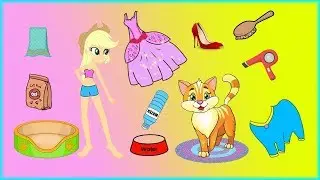 Paper Dolls ||   Quiet Book For Girls   MLP Take Care Of Cats