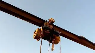 Обустройство пилорамы. Установил таль ТЭ 050 10 на балку