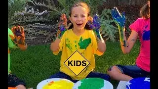 Learn Colors! Surprise Rainbow Paint Mystery with Sign Post Kids!