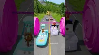Amazing Cars & Strange Cars VS 2 Bollard Barbie and GIANT Strong Chain - BeamNG.drive