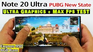 Samsung Note 20 Ultra PUBG New State Test - PUBG New State Ultra Graphics + Max FPS Test!