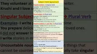 Subject-Verb Agreement 