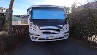 Frontscheibe Wohnmobil Rollo mit patentamtlichem Schutz als Sonnenschutz und Verdunkelung am Fenster